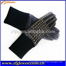 fashion rivet style leather glove
